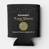 Laatste Disco Bruid Meisjes Uitstapje Groovy Retro Blikjeskoeler (Achterkant)