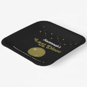 Laatste Disco Bruid vrijgezellenfeest Groovy Retro Papieren Bordje (Gebogen)