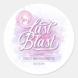 Laatste Disco Bruidsfeesticker ID928 Ronde Sticker
