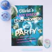 Laatste Disco Budget Bachelorette Party Flyer (Enkel)