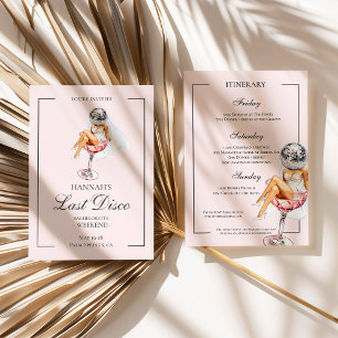 Laatste Disco Cocktail Bachelorette Uitnodigen