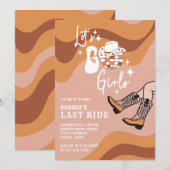 Laatste Disco Cowgirl Bachelorette Party Kaart (Voorkant / Achterkant)