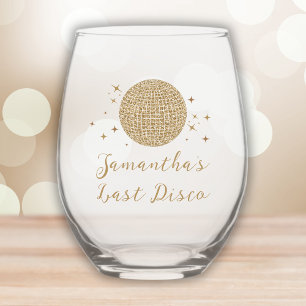 Laatste Disco Golden Retro gepersonaliseerde vrijg Wijnglas Zonder Voet
