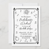 Laatste Disco Hand getrokken vrijgezellenfeest Kaart (Voorkant)