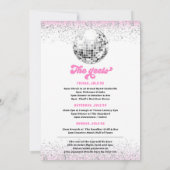 Laatste Disco Hot Pink Bachelorette Weekend Kaart (Achterkant)