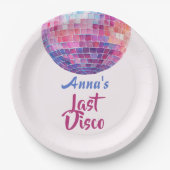 Laatste Disco Meidenavond | Papieren borden Papieren Bordje (Voorkant)