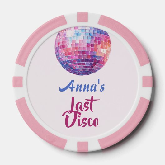 Laatste Disco Meidenavond | Pokerfiches Poker Chips (Voorkant)