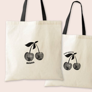 Laatste Disco Meidenavond Zwarte Kersentas Tote Bag