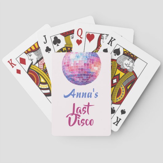 Laatste Disco Meidenavondfeest | Pokerkaarten (Achterkant)