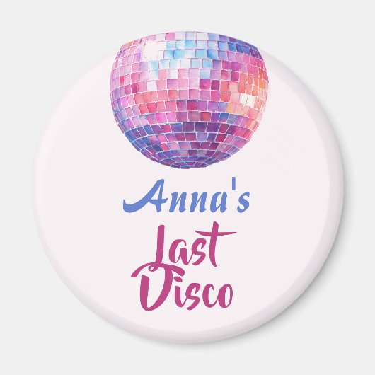 Laatste Disco Meidenavondfeest | Roze Magneet (Voorkant)