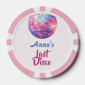 Laatste Disco Meidenavondfeestje | Pokerfiches Poker Chips (Voorkant)