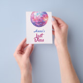 Laatste Disco Meisjes Avond | Roze Flyers (Hand)