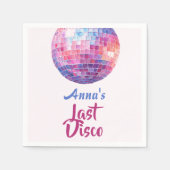 Laatste Disco Meisjesavond | Papieren servetten (Voorkant)