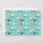 Laatste Disco Modern Retro Roze Vrijgezellenfeest Kaart (Achterkant)