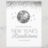 Laatste Disco Nieuwjaar Resoluties Sign (Voorkant)