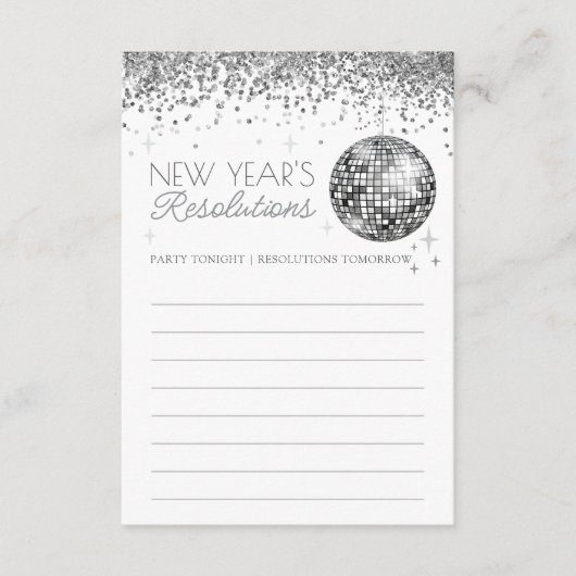 Laatste Disco Nieuwjaarsresoluties Kaarten (Voorkant)