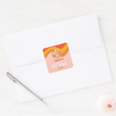 Laatste Disco Retro 70s Bachelorette Weekend Feest Vierkante Sticker (Envelop)