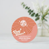 Laatste Disco Retro 70's Bachelorette Weekend Part Kaart (Staand voorkant)