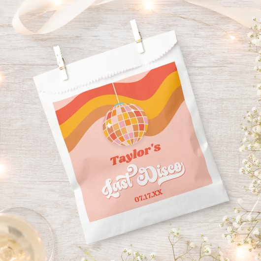 Laatste Disco Retro 70s Bachelorette Weekend Party Bedankzakje (Geknipt)