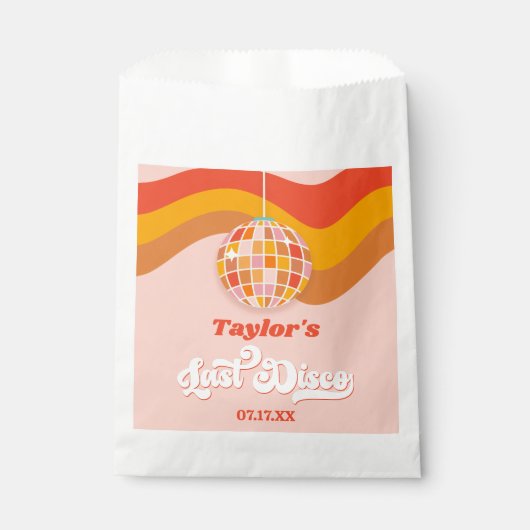 Laatste Disco Retro 70s Bachelorette Weekend Party Bedankzakje (Voorkant)