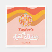 Laatste Disco Retro 70s Meidenavond Afscheidsfeest Servet (Voorkant)