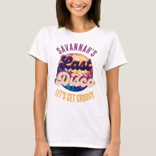 Laatste Disco Retro Bachelorette Bruid Bruidsmeisj T-shirt