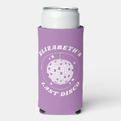 Laatste Disco Retro Bachelorette Disco Ball Seltzer Blikjeskoeler (Seltzer Voorkant)
