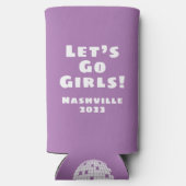 Laatste Disco Retro Bachelorette Disco Ball Seltzer Blikjeskoeler (Achterkant)