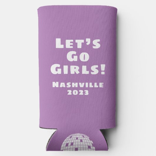 Laatste Disco Retro Bachelorette Disco Ball Seltzer Blikjeskoeler (Achterkant)