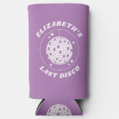 Laatste Disco Retro Bachelorette Disco Ball Seltzer Blikjeskoeler (Voorkant)