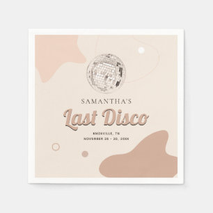 Laatste Disco Retro Bachelorette Feest Papier Servet