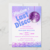Laatste Disco Retro Bachelorette Kaart (Voorkant)