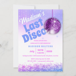 Laatste Disco Retro Bachelorette Kaart