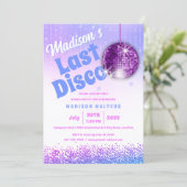 Laatste Disco Retro Bachelorette Kaart (Staand voorkant)