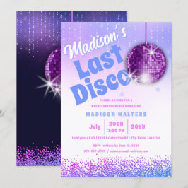 Laatste Disco Retro Bachelorette Kaart