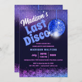 Laatste Disco Retro Bachelorette Kaart (Voorkant / Achterkant)