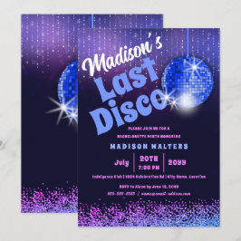 Laatste Disco Retro Bachelorette Kaart