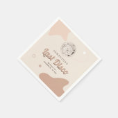 Laatste Disco Retro Bachelorette Party Papier Servet (Hoek)