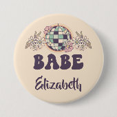 Laatste Disco Retro Bachelorette Ronde Button 7,6 Cm (Voorkant)