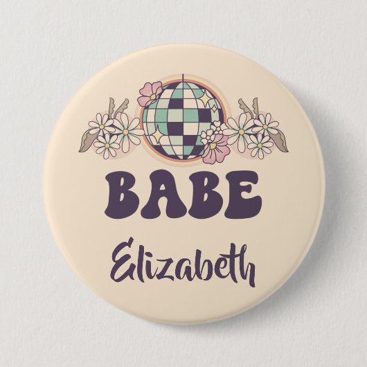 Laatste Disco Retro Bachelorette Ronde Button 7,6 Cm (Voorkant)