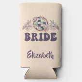 Laatste Disco Retro Bachelorette Seltzer Blikjeskoeler (Achterkant)