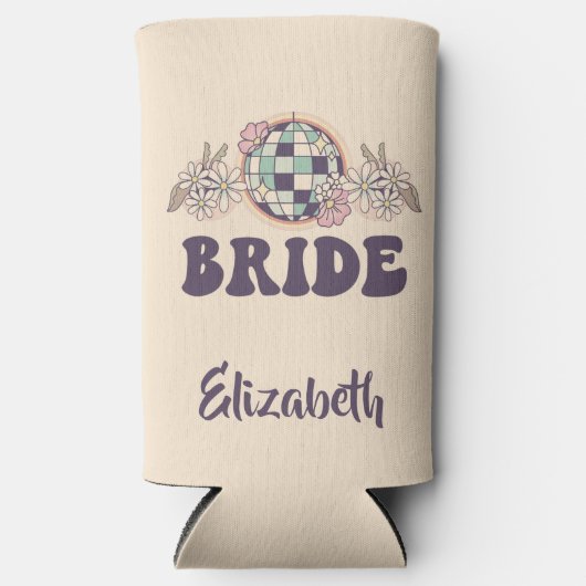 Laatste Disco Retro Bachelorette Seltzer Blikjeskoeler (Voorkant)