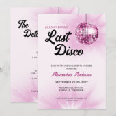 Laatste Disco Retro Bachelorette Weekend Party Kaart (Voorkant / Achterkant)