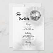 Laatste Disco Retro Bachelorette Weekend Party Kaart (Achterkant)