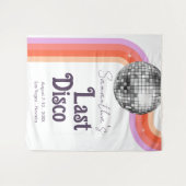 Laatste Disco Retro Bachelorette Weekend Tapester Wandkleed (Voorkant (horizontaal))