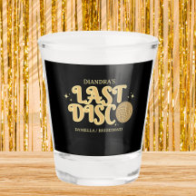Laatste Disco Retro Black en Gold 70s Bachelorette