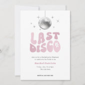 Laatste Disco, retro disco vrijgezellenfeest Kaart (Voorkant)