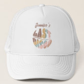 Laatste Disco Retro Groovy Bachelorette Bruidsmeis Trucker Pet (Voorkant)