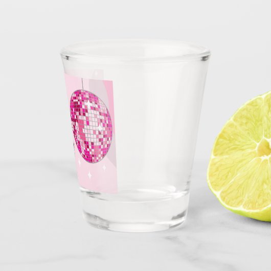 Laatste Disco Retro Groovy Bruidsfeest Favor Shot Glas (Rechts)