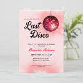 Laatste Disco Retro Meidenavond Weekend Feestje Kaart (Staand voorkant)